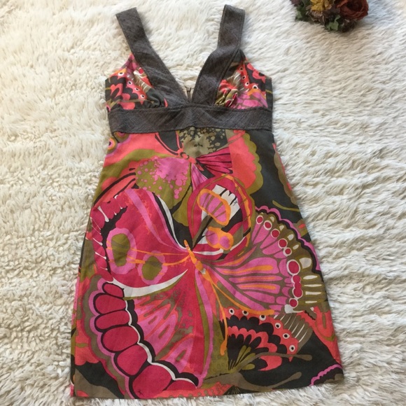 Trina Turk Dresses & Skirts - Trina Turk Silk & Linen Monanarch Butterfly Dress
